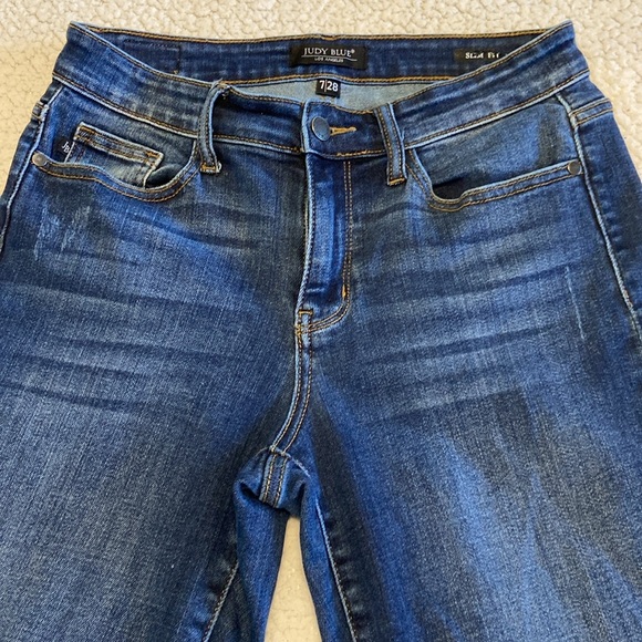 Judy Blue Los Angeles Slim Fit High Rise Dark Wash Jean Size 7/28 x 29” - Picture 3 of 12